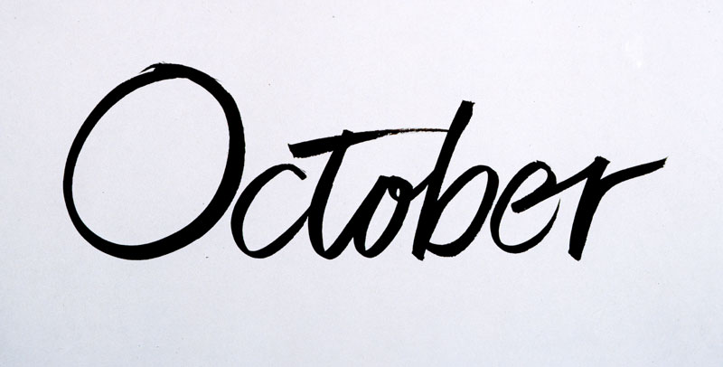 “October” lettering featured in The Design of Advertising