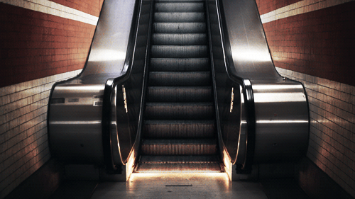 an escalator