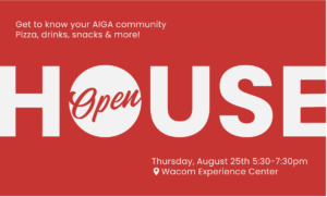 AIGA Open House flyer