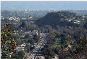 Drone photo of Highland Hills Park in Los Angeles, California