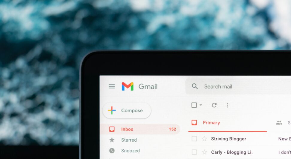 Snapshot of a full Google Gmail inbox